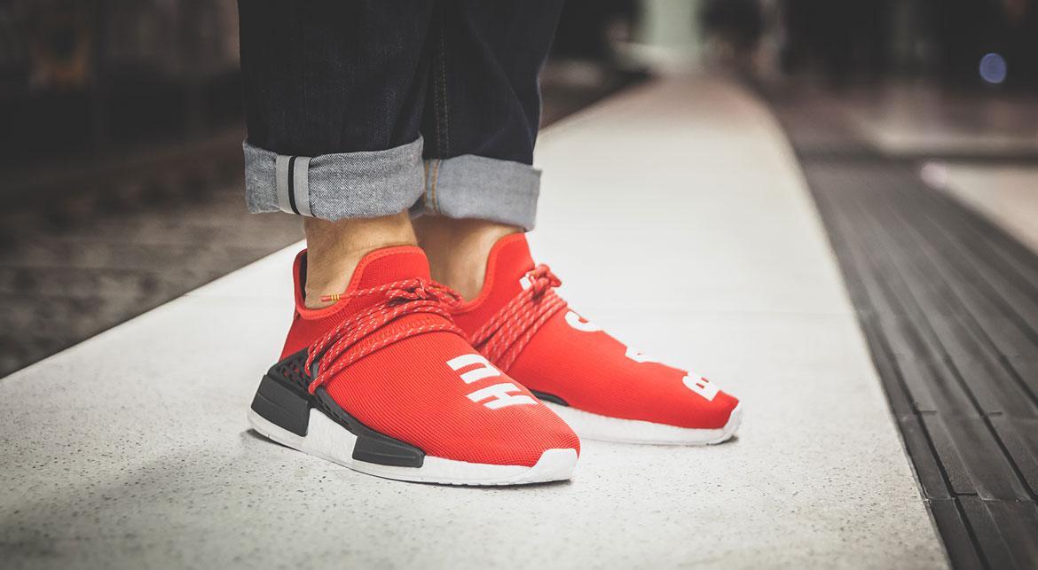 Adidas nmd human race scarlet best sale